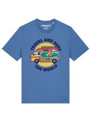 wat? Apparel T-Shirt Travel and Surf Blau/Hellblau