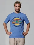 wat? Apparel T-Shirt Travel and Surf Blau/Hellblau