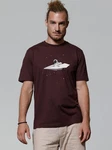 wat? Apparel T-Shirt Fly me to the moon Dunkelrot/Bordeaux