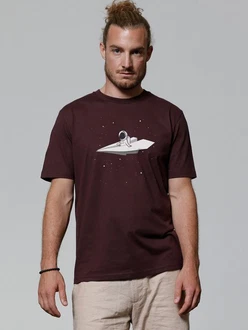 wat? Apparel T-Shirt Fly me to the moon Dunkelrot/Bordeaux wat? Apparel T-Shirt Fly me to the moon Dunkelrot/Bordeaux