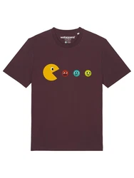 wat? Apparel T-Shirt Pacmnnchen Dunkelrot/Bordeaux/Braun/Dunkelbraun