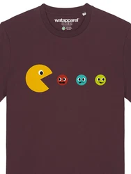 wat? Apparel T-Shirt Pacmnnchen Dunkelrot/Bordeaux/Braun/Dunkelbraun
