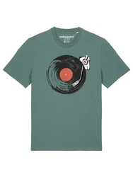 wat? Apparel T-Shirt Schallplatte Grün/Dunkelgrün