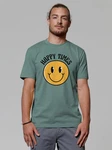 wat? Apparel T-Shirt Happy times smiley emoji Dunkelgrün/Grün/Gelb