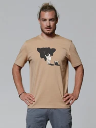 wat? Apparel T-Shirt Painting Beige/Khaki/Braun