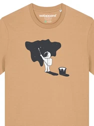 wat? Apparel T-Shirt Painting Beige/Khaki/Braun