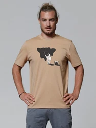 wat? Apparel T-Shirt Painting Beige/Khaki/Braun
