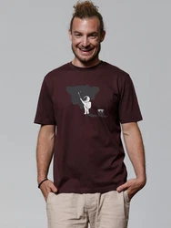 wat? Apparel T-Shirt Painting Bordeaux/Dunkelrot