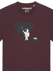wat? Apparel T-Shirt Painting Bordeaux/Dunkelrot