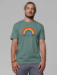 wat? Apparel T-Shirt Love is Love Grün/Mischfarben/Hellgrün/Dunkelgrün/Gelb/Rot