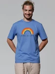 wat? Apparel T-Shirt Love is Love Hellblau/Mischfarben/Blau/Grau