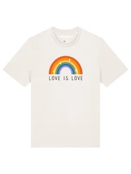 wat? Apparel T-Shirt Love is Love Weiß/Rot/Mischfarben/Gelb