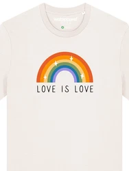 wat? Apparel T-Shirt Love is Love Weiß/Rot/Mischfarben/Gelb