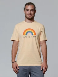 wat? Apparel T-Shirt Love is Love Gelb/Mischfarben/Braun/Orange/Beige/Rot