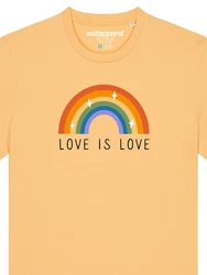 wat? Apparel T-Shirt Love is Love Gelb/Mischfarben/Braun/Orange/Beige/Rot
