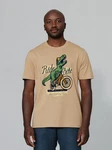 wat? Apparel T-Shirt T-Rex Fahrrad Beige/Khaki/Gold/Grün