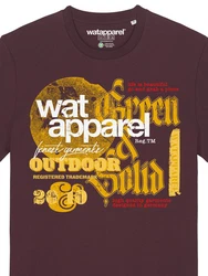 wat? Apparel T-Shirt LIMITED EDITION LOGO PRINT Dunkelrot/Bordeaux/Gold