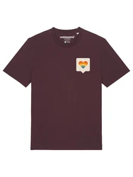 wat? Apparel T-Shirt Von Herzen Bordeaux/Dunkelrot