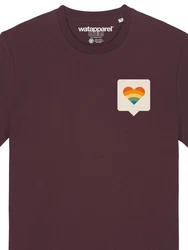 wat? Apparel T-Shirt Von Herzen Bordeaux/Dunkelrot
