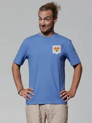 wat? Apparel T-Shirt Von Herzen Hellblau/Blau