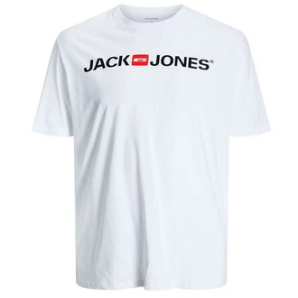 Jack & Jones Plus T-Shirt JJECorp (1-tlg) Weiß Jack & Jones Plus T-Shirt JJECorp (1-tlg) Weiß