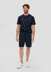 s.Oliver Bermudas mit Cargo-Taschen Dunkelblau/Blau/Lila
