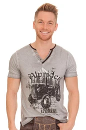 Trachtenshirt Trachtenshirt Herren - ALPRIDER - blau, grau