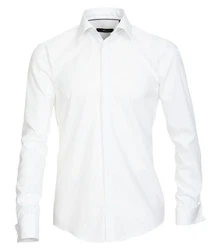 VENTI Langarm Businesshemd Evening uni Weiß/Creme
