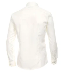 VENTI Langarm Businesshemd Evening uni Weiß/Creme/Beige