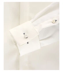 VENTI Langarm Businesshemd Evening uni Weiß/Creme/Beige