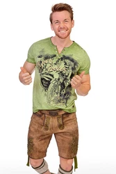 Hangowear Trachtenshirt Herren PAWEL blaugrau/grün