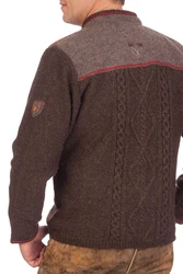 Spieth & Wensky Trachtenstrickjacke Herren BORIS dunkelbraun/natur