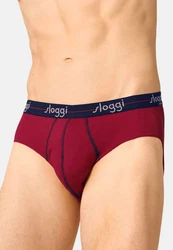 sloggi Slip 4er Pack men Start Midi Slip / Unterhose Dunkelrot/Bordeaux/Rosa