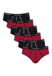 sloggi Slip 6er Pack Start Midi Slip / Unterhose Dunkelrot/Rot/Bordeaux