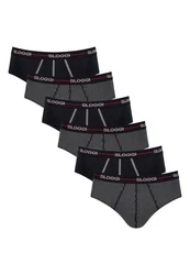 sloggi Slip 6er Pack Start Midi Slip / Unterhose Schwarz/Lila