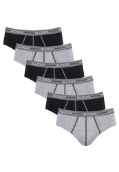 sloggi Slip 6er Pack Start Midi Slip / Unterhose Grau/Dunkelgrau/Schwarz/Rot