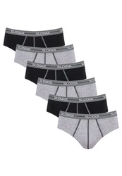 sloggi Slip 6er Pack Start Midi Slip / Unterhose Grau/Dunkelgrau/Schwarz/Rot