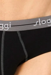 sloggi Slip 4er Pack men Start Midi Slip / Unterhose Gelb/Schwarz/Dunkelgrau/Grau