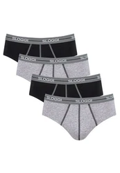 sloggi Slip 4er Pack men Start Midi Slip / Unterhose Gelb/Schwarz/Dunkelgrau/Grau