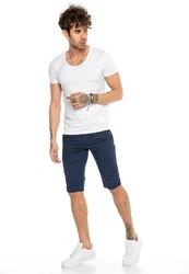 RedBridge Herren Chino Shorts Dunkelblau/Hellblau/Blau