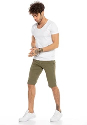 RedBridge Herren Chino Shorts Khaki/Dunkelgrün/Creme/Beige