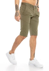RedBridge Herren Chino Shorts Khaki/Dunkelgrün/Creme/Beige