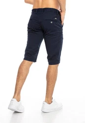 RedBridge Herren Chino Shorts Dunkelblau/Hellblau