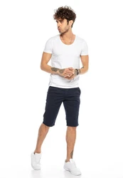 RedBridge Herren Chino Shorts Dunkelblau/Hellblau