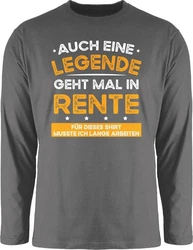Shirtracer Rundhalsshirt Auch eine Legende geht mal in Rente Rentner Grau/Gelb/Braun/Dunkelgrau/Orange/Beige/Hellgrau