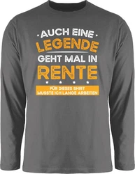 Shirtracer Rundhalsshirt Auch eine Legende geht mal in Rente Rentner Grau/Gelb/Braun/Dunkelgrau/Orange/Beige/Hellgrau