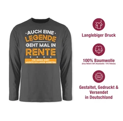 Shirtracer Rundhalsshirt Auch eine Legende geht mal in Rente Rentner Grau/Gelb/Braun/Dunkelgrau/Orange/Beige/Hellgrau