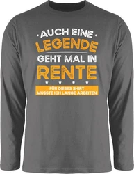 Shirtracer Rundhalsshirt Auch eine Legende geht mal in Rente Rentner Grau/Gelb/Braun/Dunkelgrau/Orange/Beige/Hellgrau