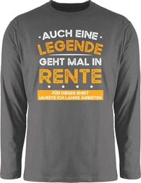 Rundhalsshirt Auch eine Legende geht mal in Rente Rentner Rente