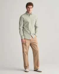 Gant Langarmhemd Khaki/Dunkelgrün/Grün